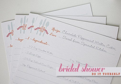 Blog Bridal Shower Recipe Cards Template