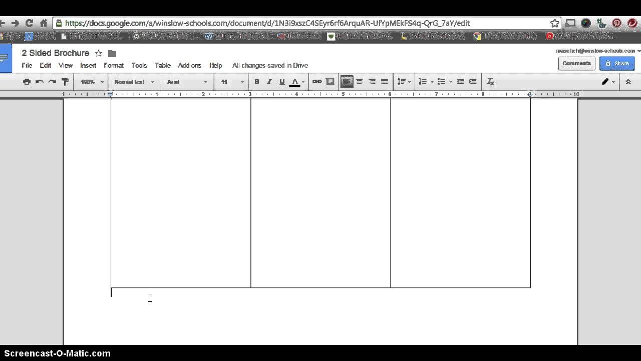How to make 2 sided brochure with Google Docs