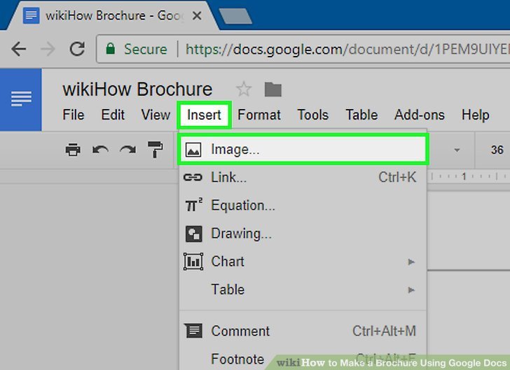 How to Make a Brochure Using Google Docs wikiHow