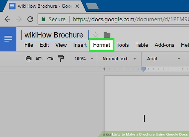 How to Make a Brochure Using Google Docs with