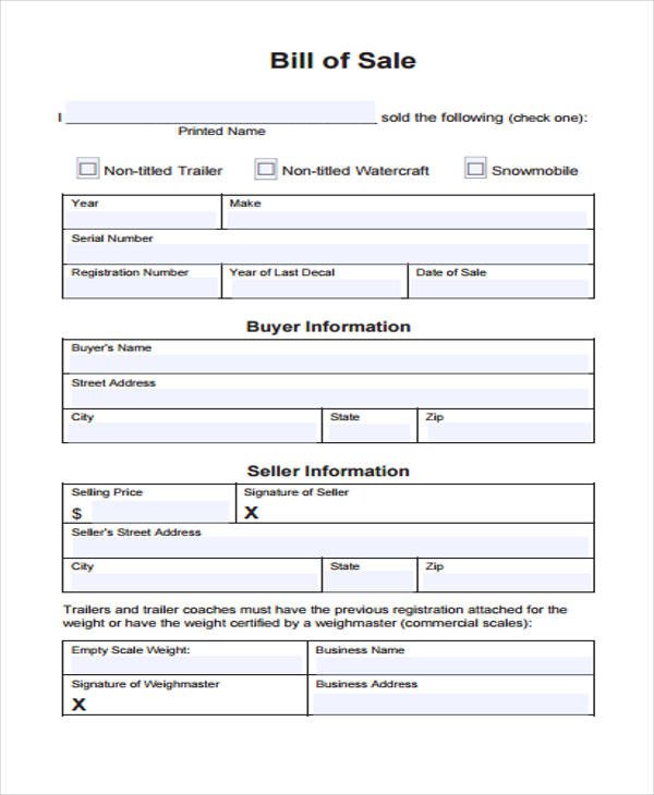 8 Business Sale Form Samples Free Sample Example