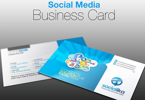 24 Nice Social Media Business Card PSDs – Design Freebies