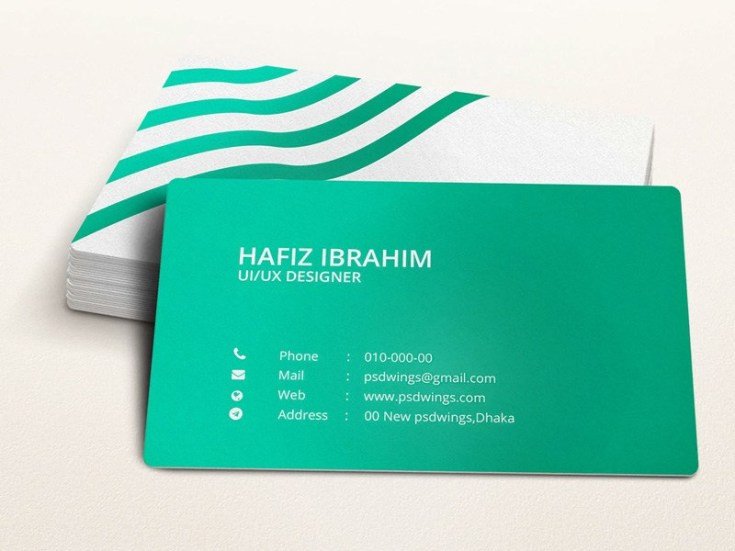 Green Illustrator Business Card Template Free Download