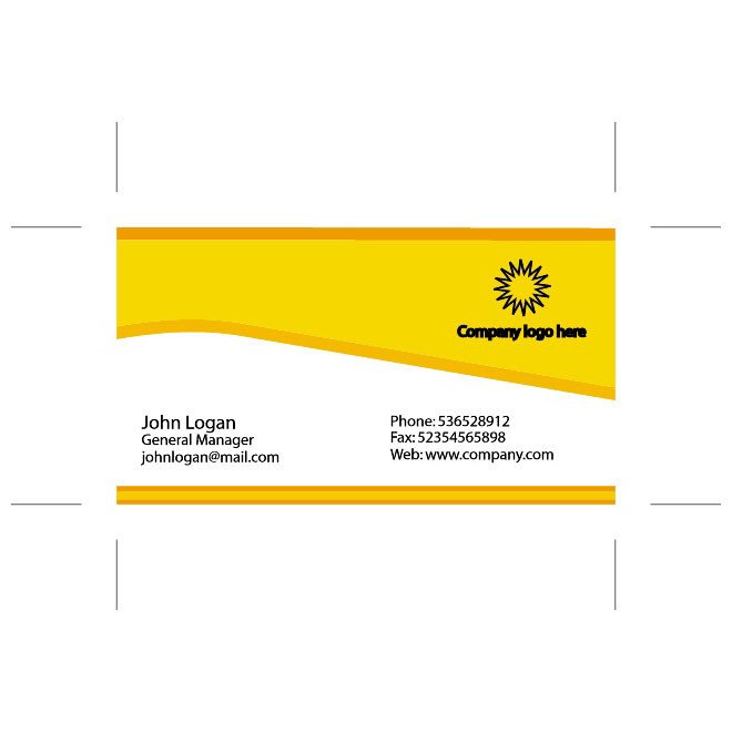 YELLOW BUSINESS CARD ILLUSTRATOR TEMPLATE Download at