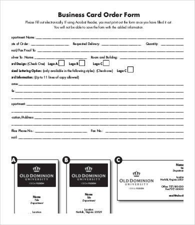 Business Form Template 9 Free PDF Documents Download