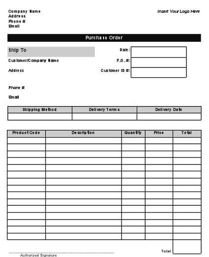 Business Forms Templates Free Download