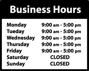 Business Hours AZ Sign Shop