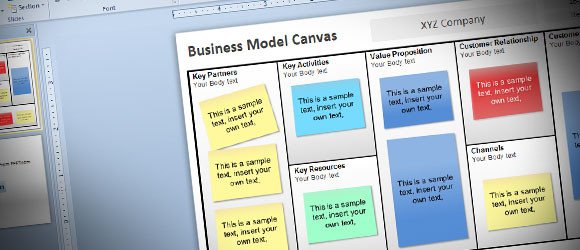 Free Business Model Canvas Template for PowerPoint 2010