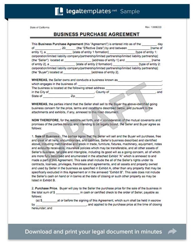 Create a Business Purchase Agreement