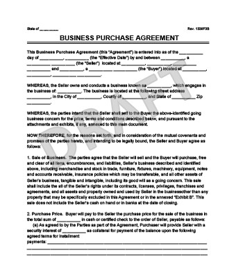 Create a Business Purchase Agreement