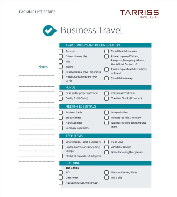 13 Business Travel Itinerary Template Word Excle PDF