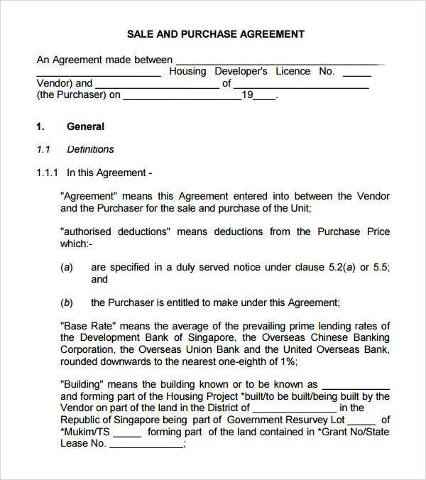 Sample Buy Sell Agreement 7 Free Documents in PDF Word