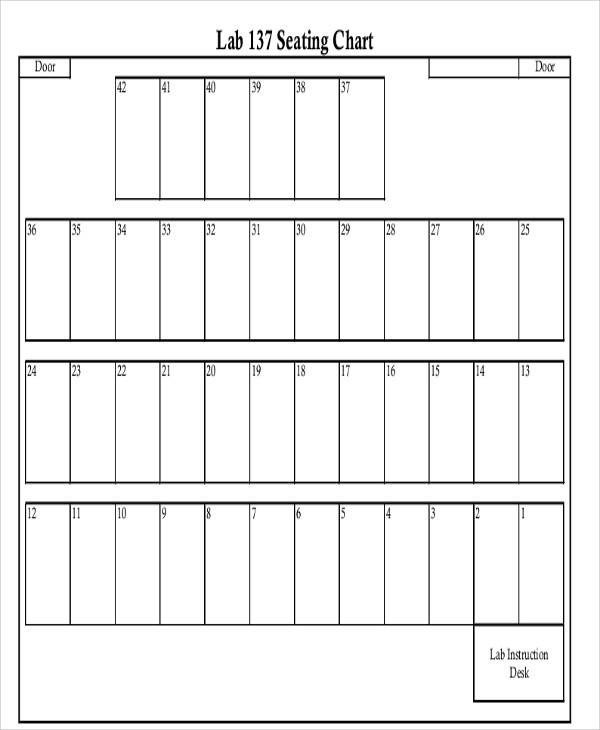 12 Seating Chart Template Free Sample Example Format
