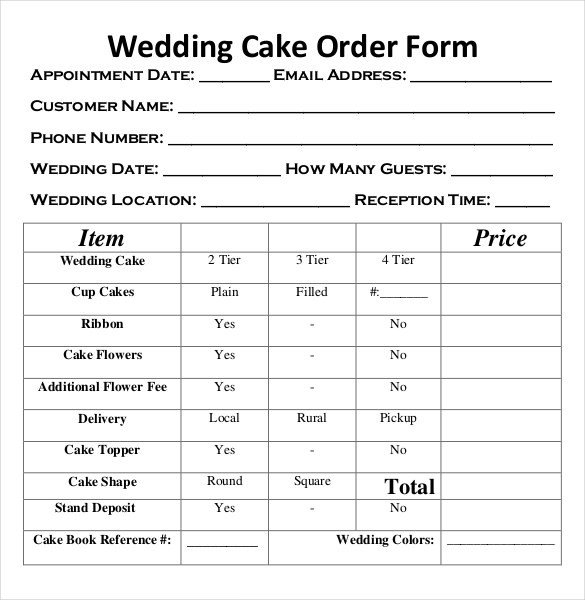 Wedding Order Template – 38 Free Word PDF PSD Vector
