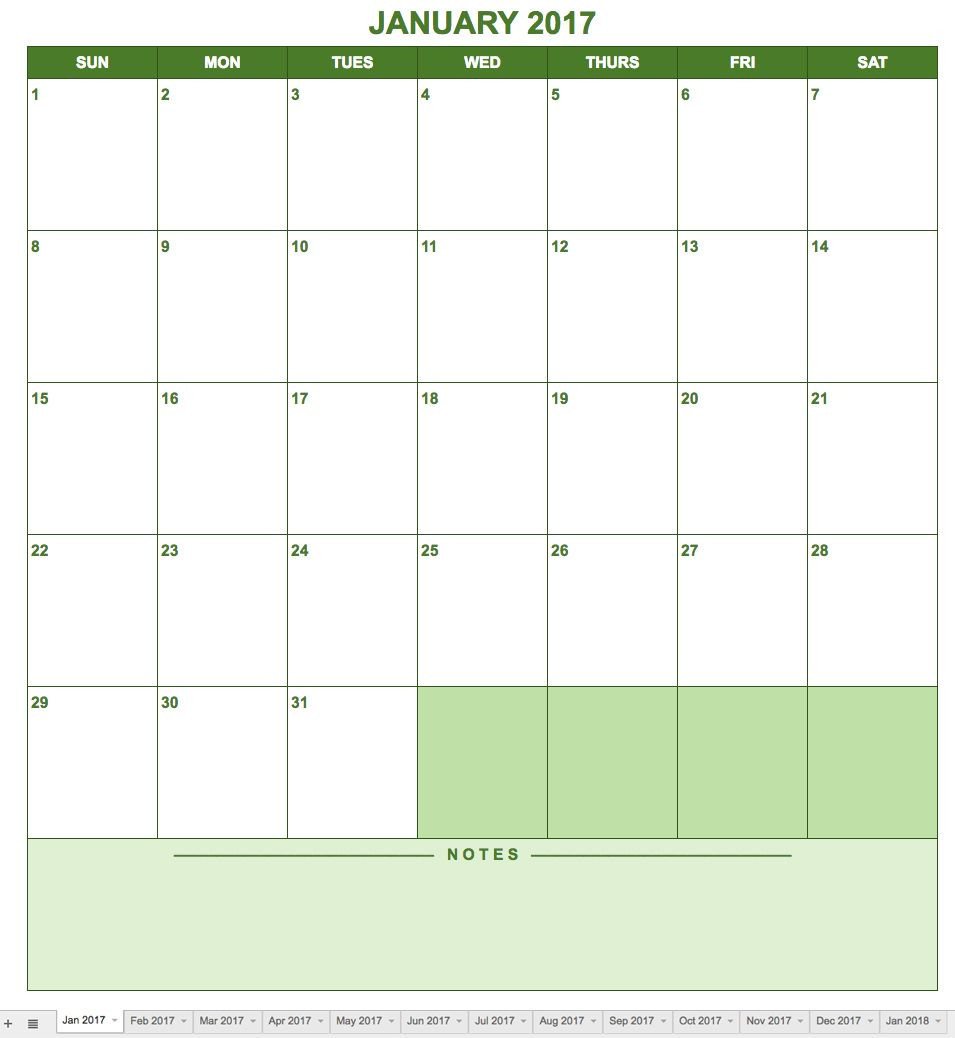 Free Google Calendar Templates