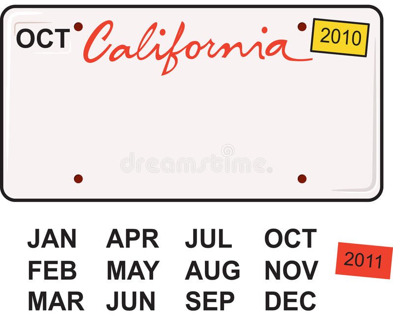 California License Plate 2010 Stock Image Image
