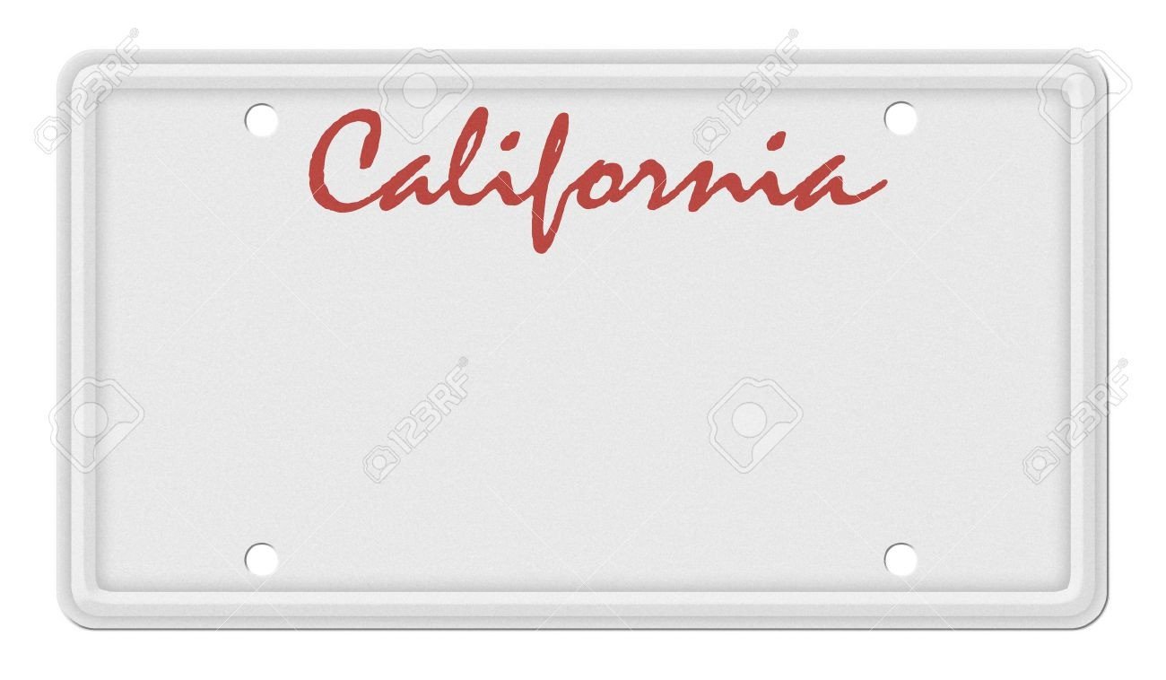 California License Plate Background Template Stock