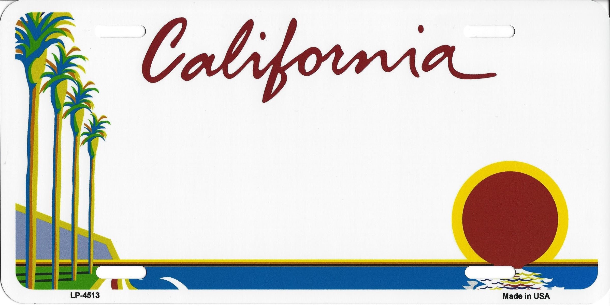 California License Plate LP 4513