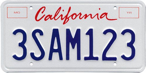 Free vector of California license plate script Kristin