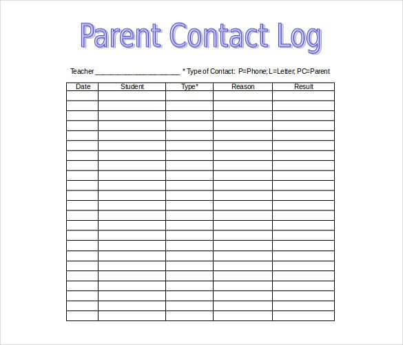 15 Call Log Templates DOC PDF Excel