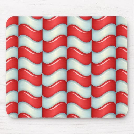 Candy cane stripes pattern mouse pad
