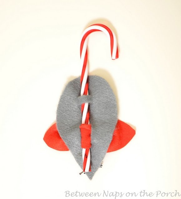 Make a Christmas Mouse Candycane Ornament or Present Topper