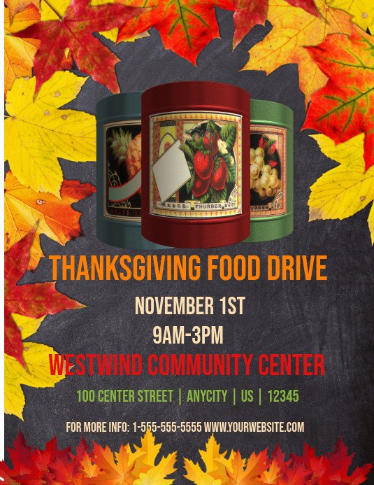 Thanksgiving Food Drive Template
