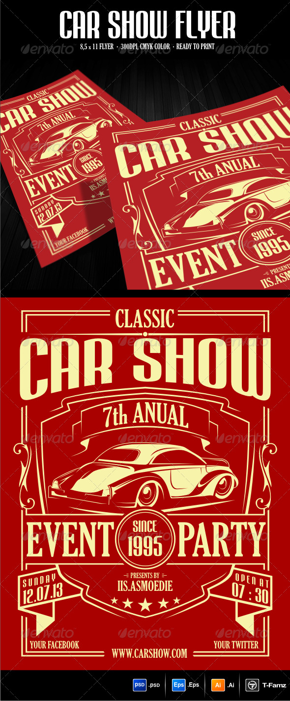Car Show Flyer Template by T Famz