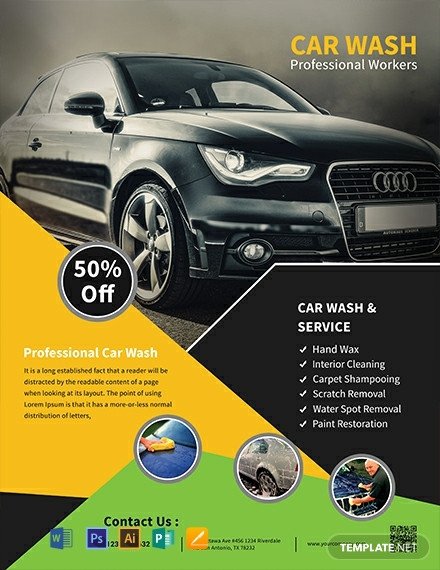 10 FREE Car Wash Flyer Templates [Download Ready Made