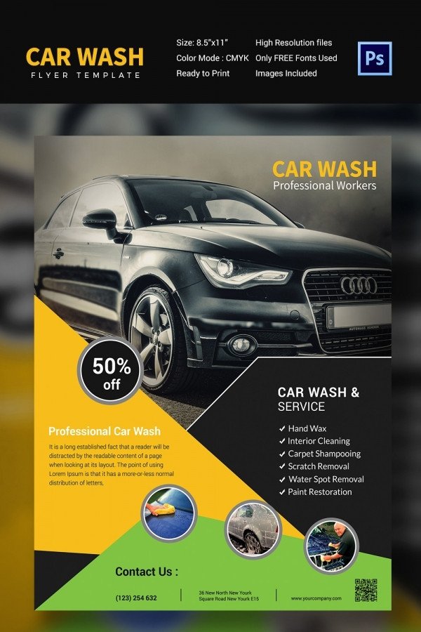 Car Wash Flyer 48 Free PSD EPS Indesign Format