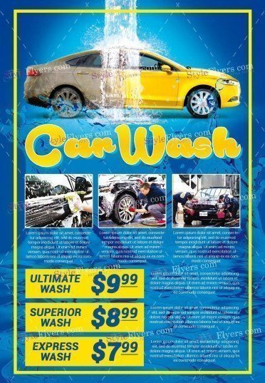 Car Wash PSD Flyer Template Styleflyers