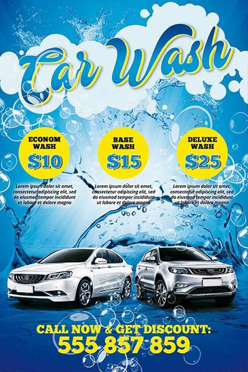 Download the Car Wash Free PSD Poster Template