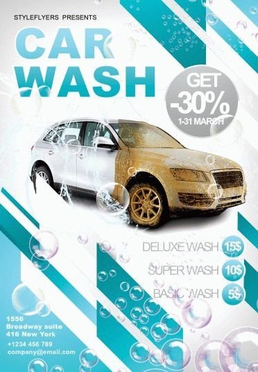 Car Wash PSD Flyer Template 6214 Styleflyers