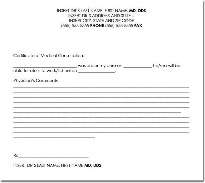 Doctor s Note Templates 28 Blank Formats to Create