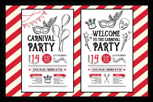 Circus Party Invitation Template – 23 Free JPG PSD