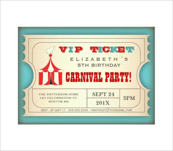 Circus Party Invitation Template – 23 Free JPG PSD