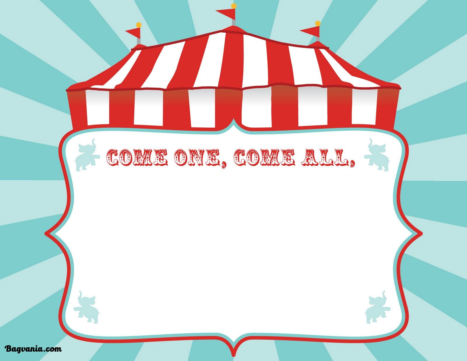 Free Printable Circus Birthday Invitations Template – FREE