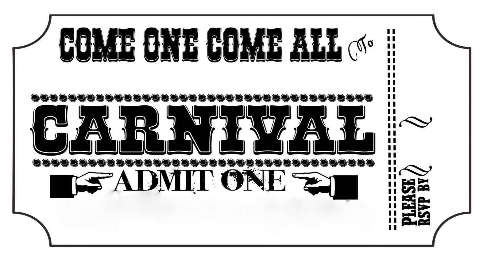 Carnival Tickets Templates Free Printable