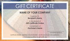 Carpet and Flooring Gift Certificate Templates