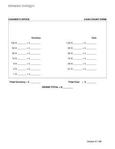 Cash Drawer Count Sheet Excel Seminole wind