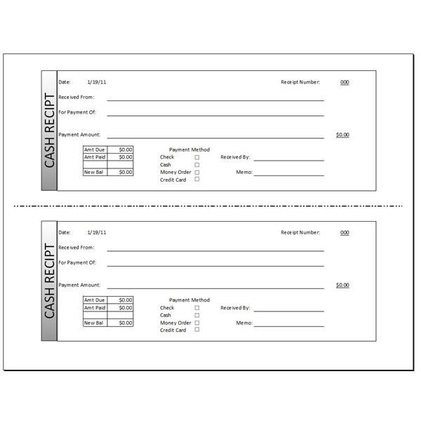 Download a Free Word or Excel Receipt Template