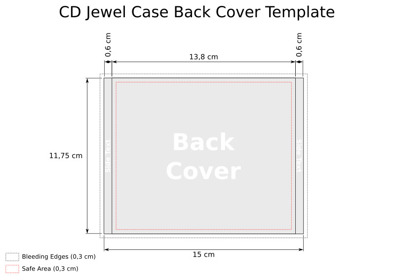 CD Templates for Jewel Case in SVG