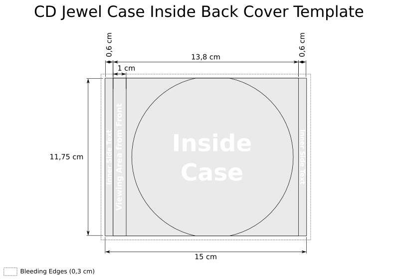 CD Templates for Jewel Case in SVG