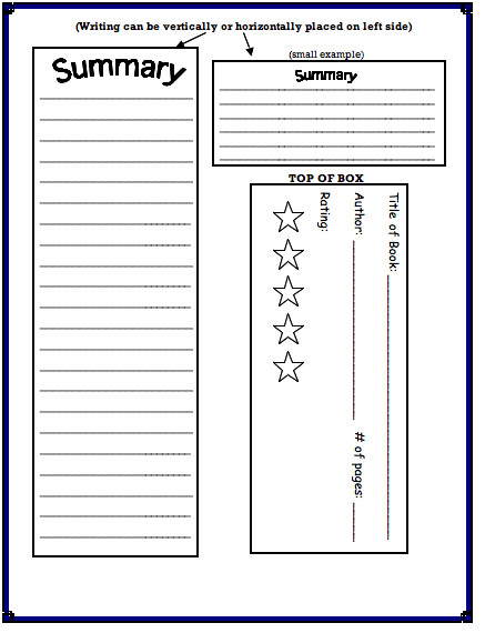 Cereal Box Book Reports Template