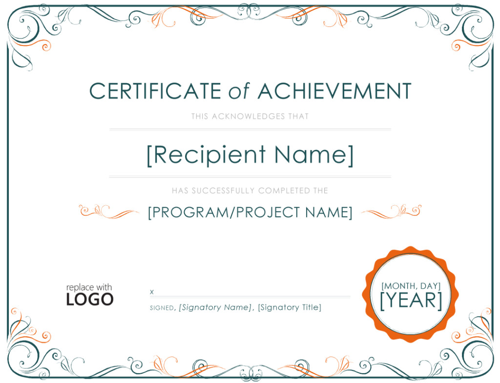 Achievement Certificate Template