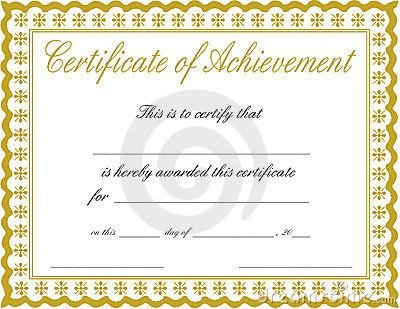 Certificate Achievement Royalty Free Stock s