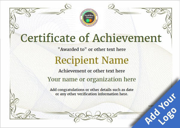 Certificate of Achievement Free Templates easy to use