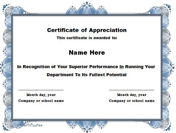31 Free Certificate of Appreciation Templates and Letters