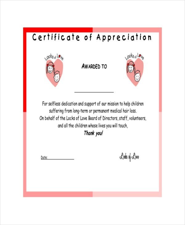 37 Certificate of Appreciation Templates PDF Docs