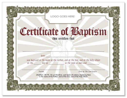 Free Baptism Certificate Hmong American Baptist Church